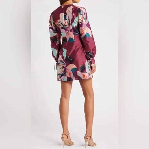 Anthropologie Hutch Puff Shoulder Long Sleeve Minidress, XLARGE NWT